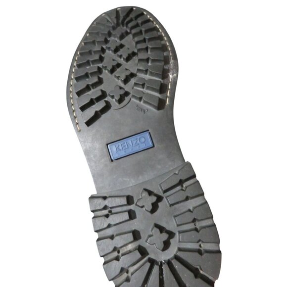 KENZO Homme Black Italian Suede Leather lace up dress boots size 43 or US 10 - Picture 5 of 10